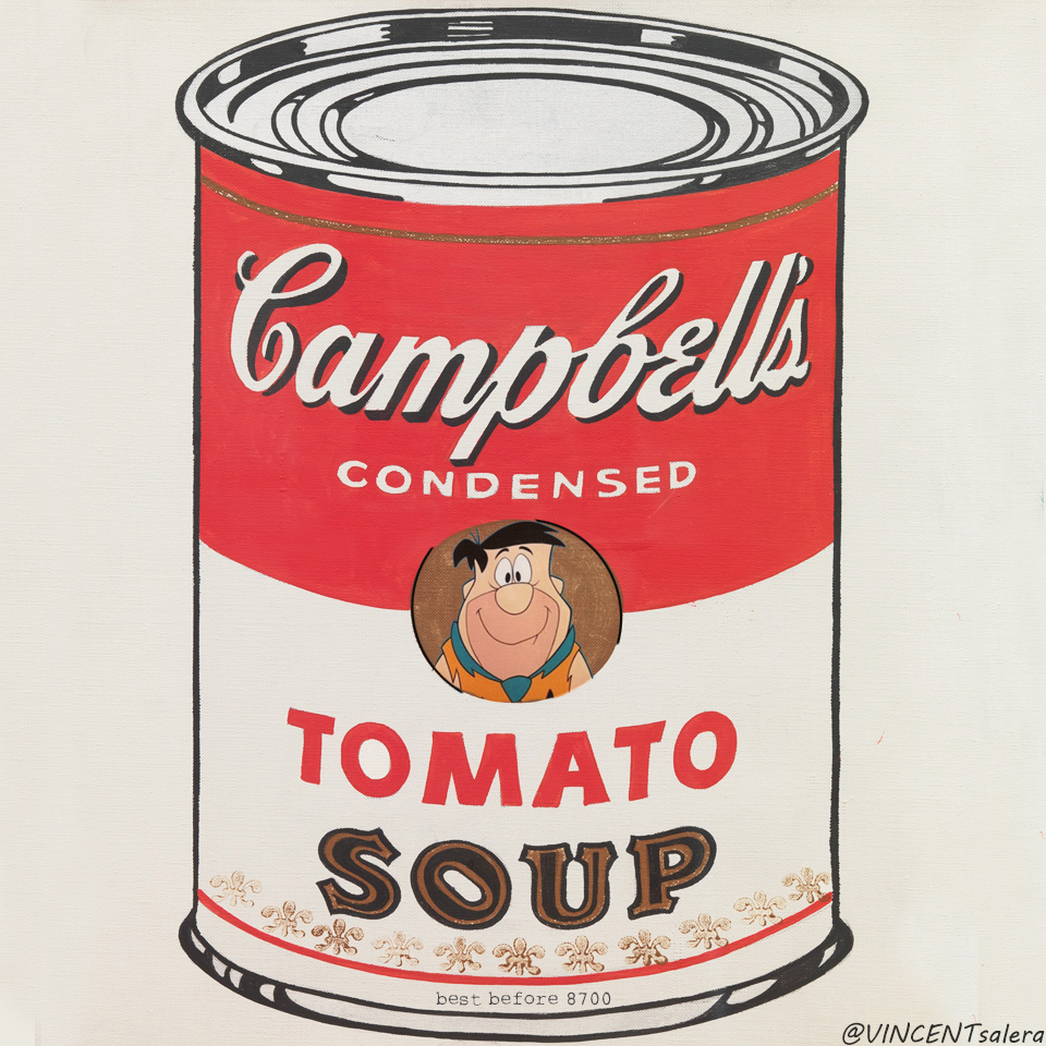 red flintstone campbells soup