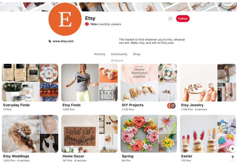 pinterest board examples